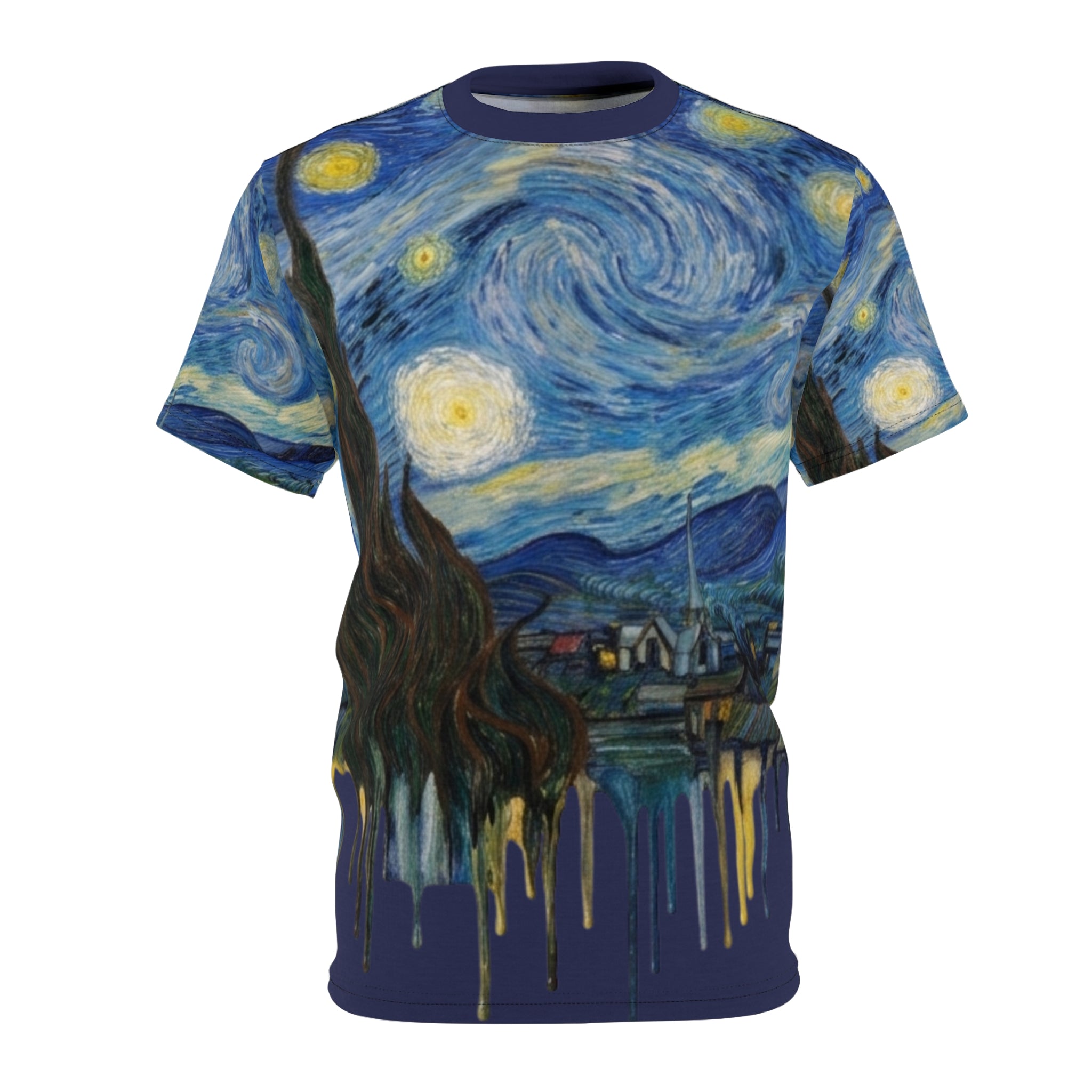 Van Gogh Drip Blue T- Shirt