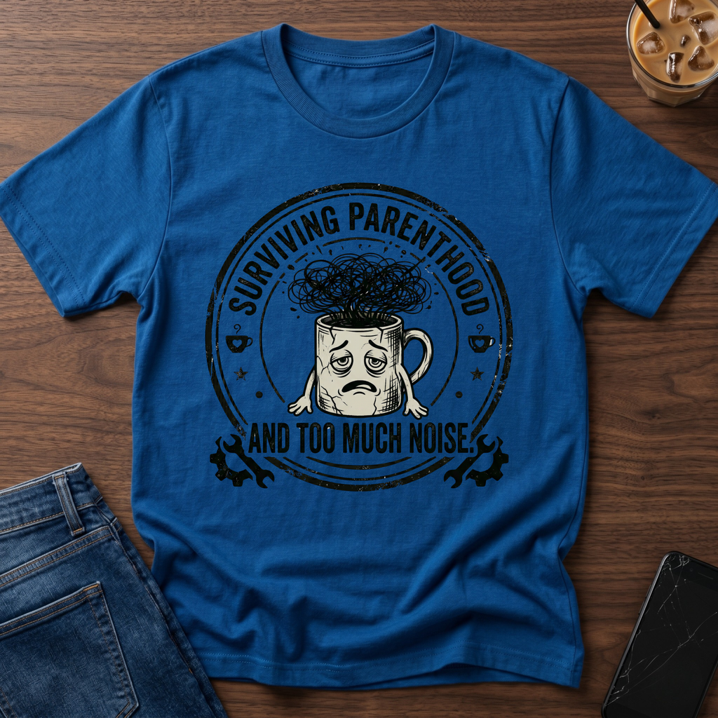 Surviving Parenthood and Too Much Noise T-Shirt