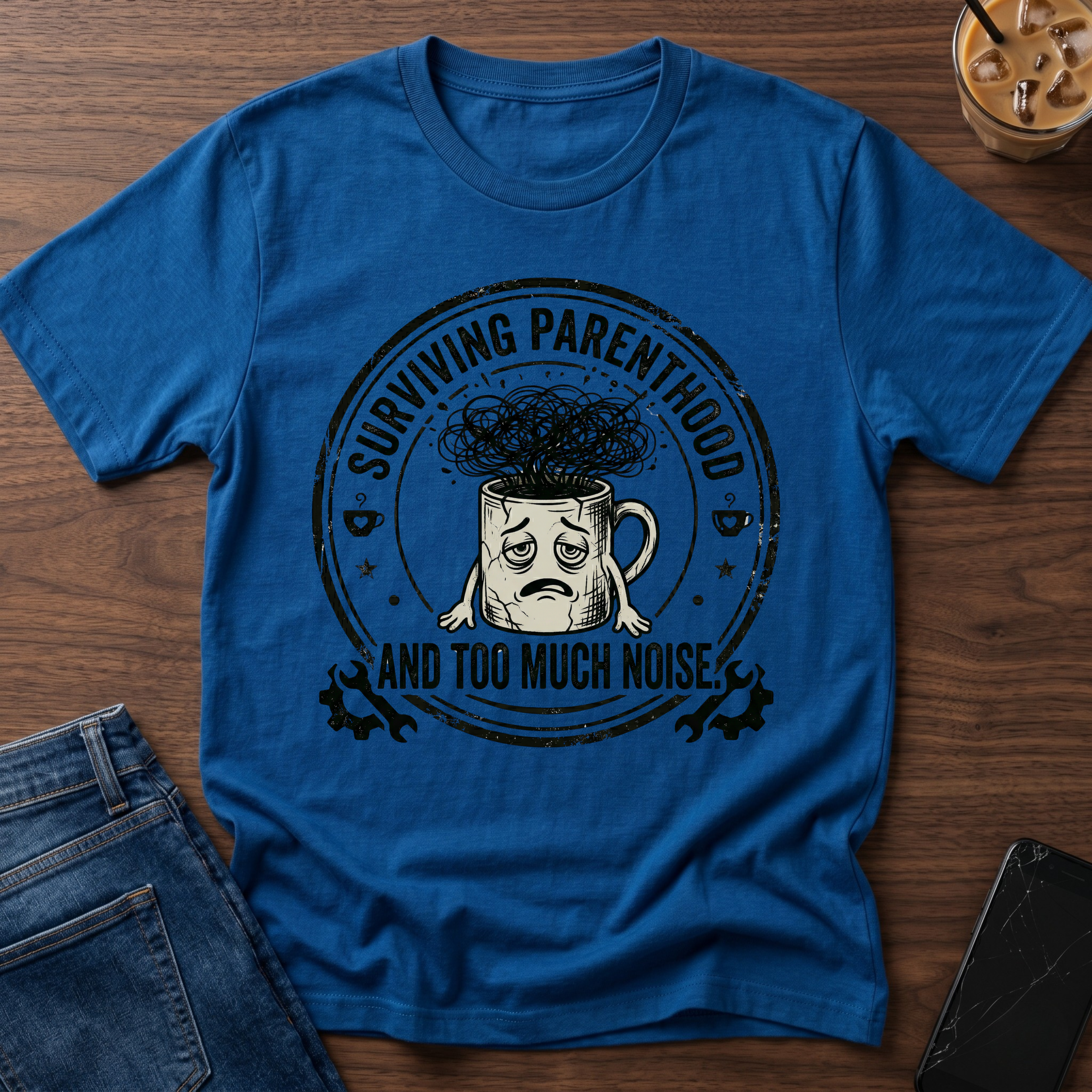 Surviving Parenthood and Too Much Noise T-Shirt