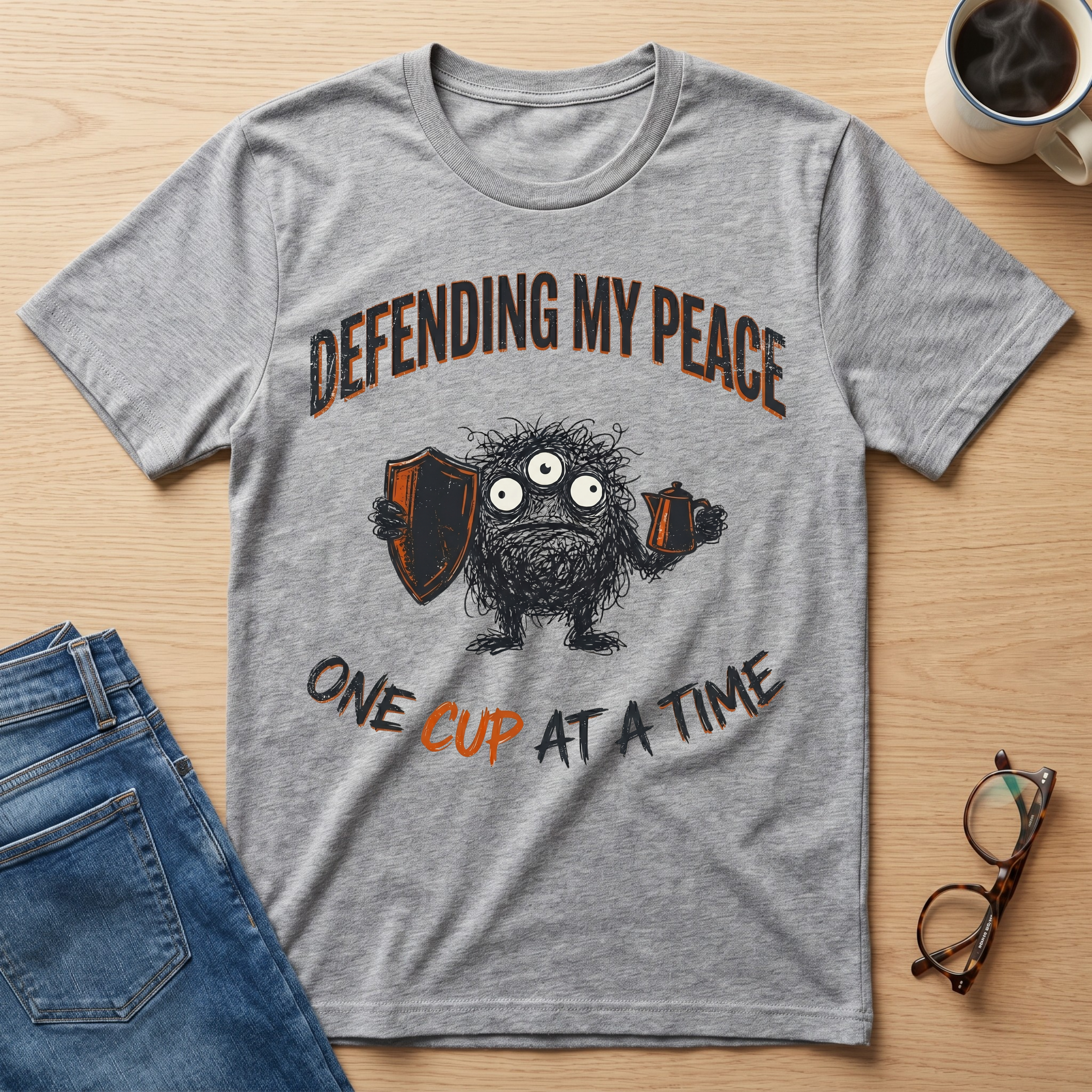 Defending My Peace One Cup at A Time V2 T-Shirt
