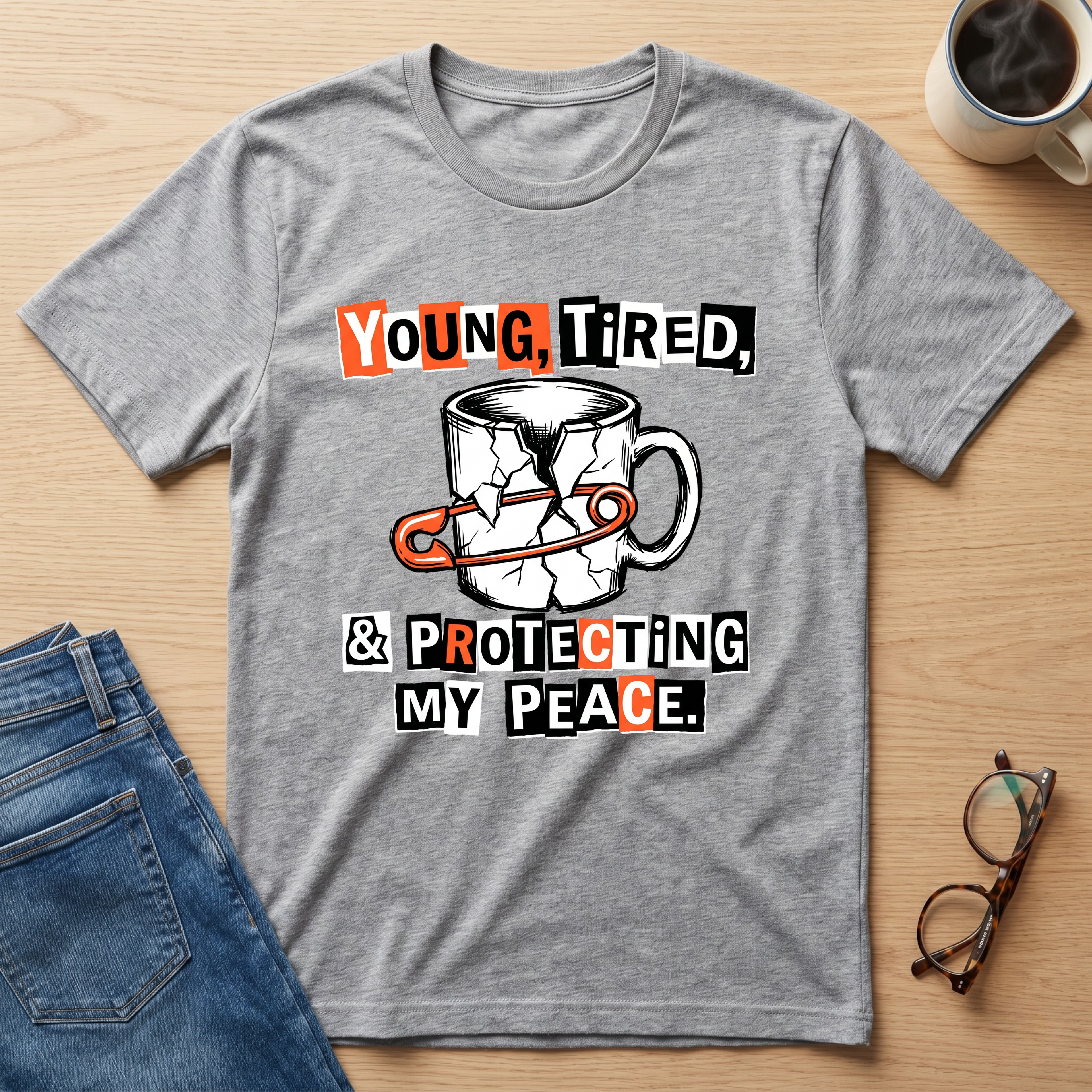 Young Tired and Protecting my Peace T-Shirt