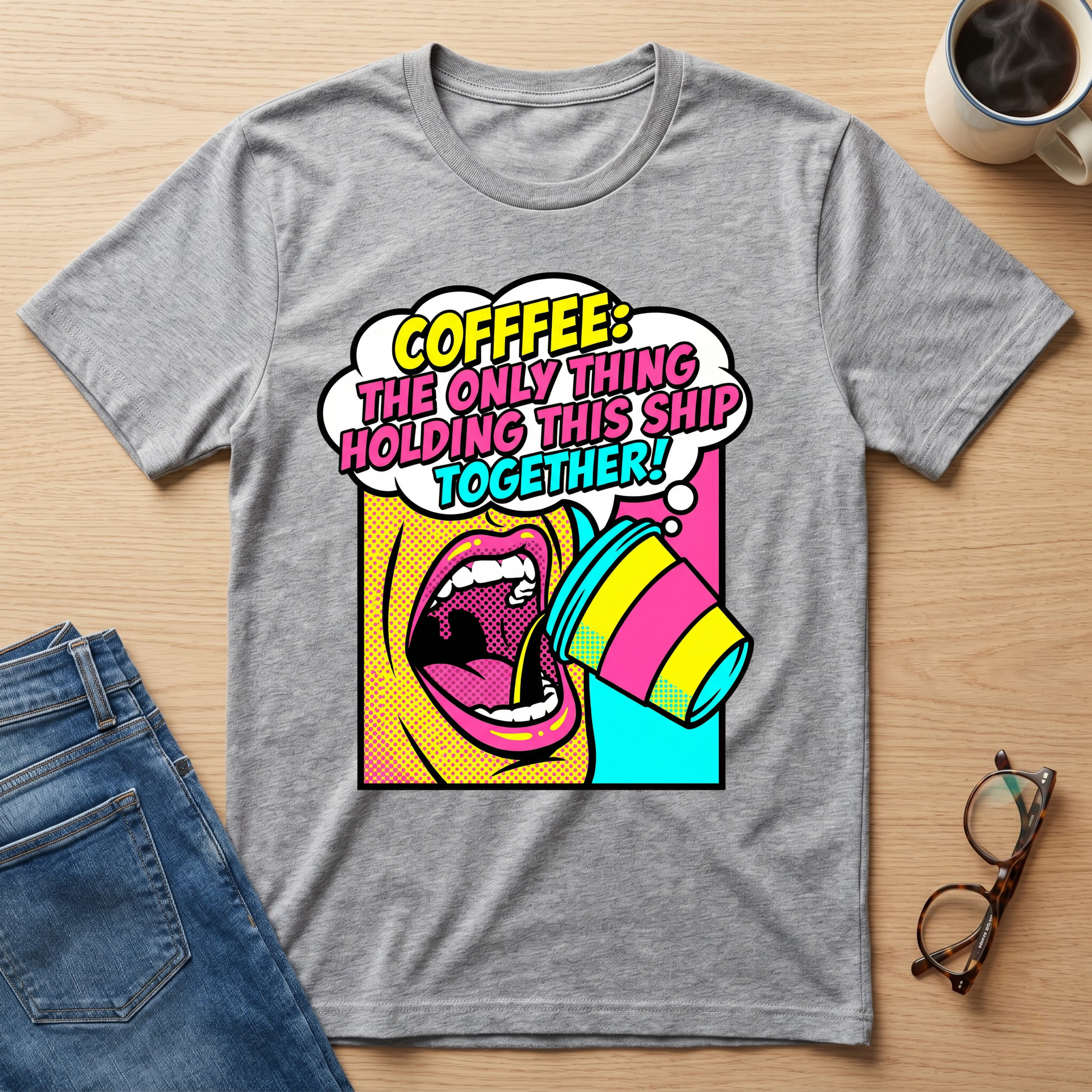 Coffee The Only Thing Holding It Together T-Shirt