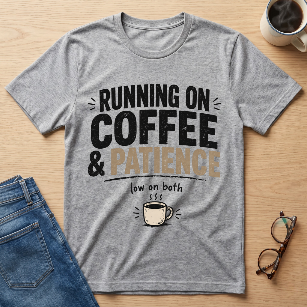 Running On Coffee and Patience V2 T-Shirt