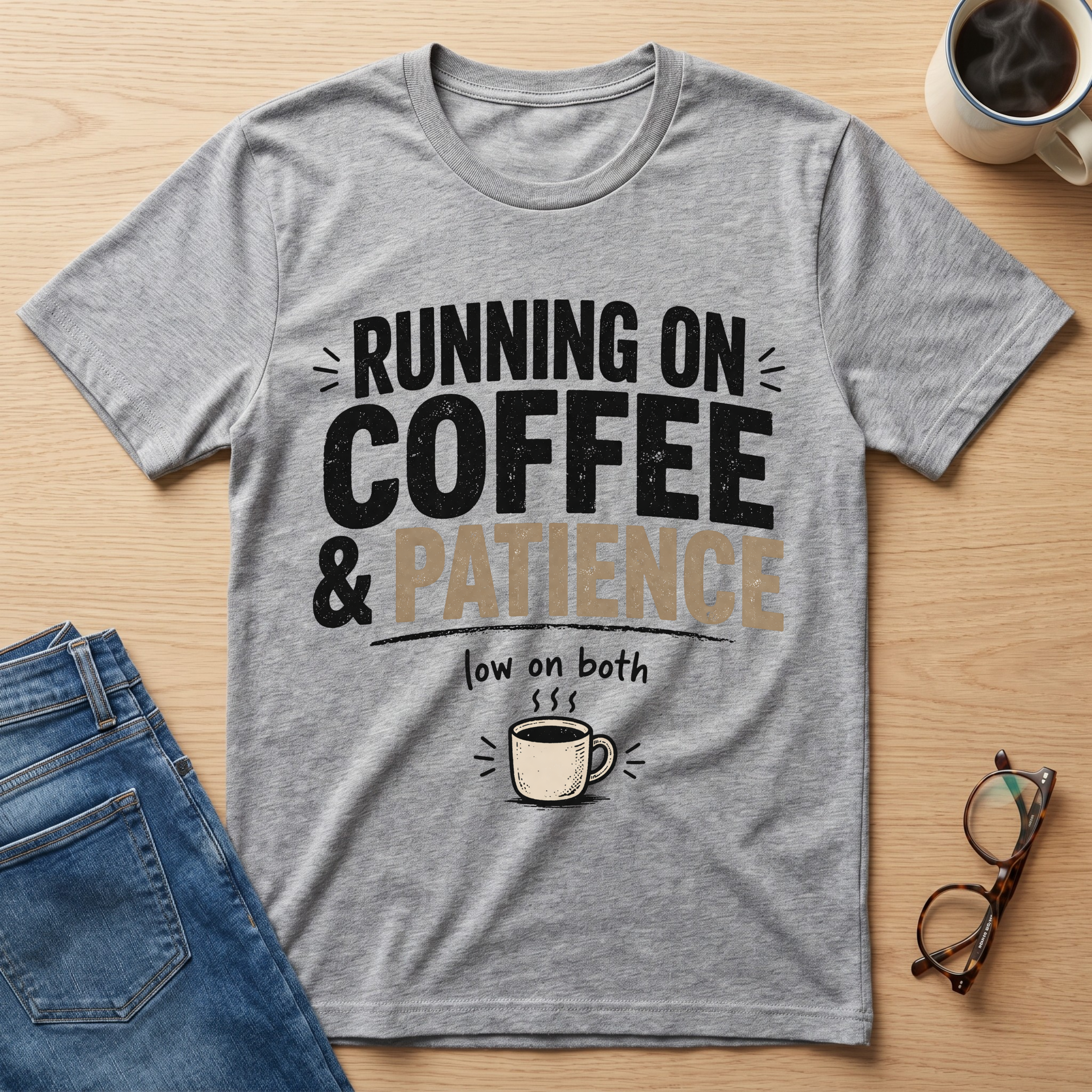 Running On Coffee and Patience V2 T-Shirt