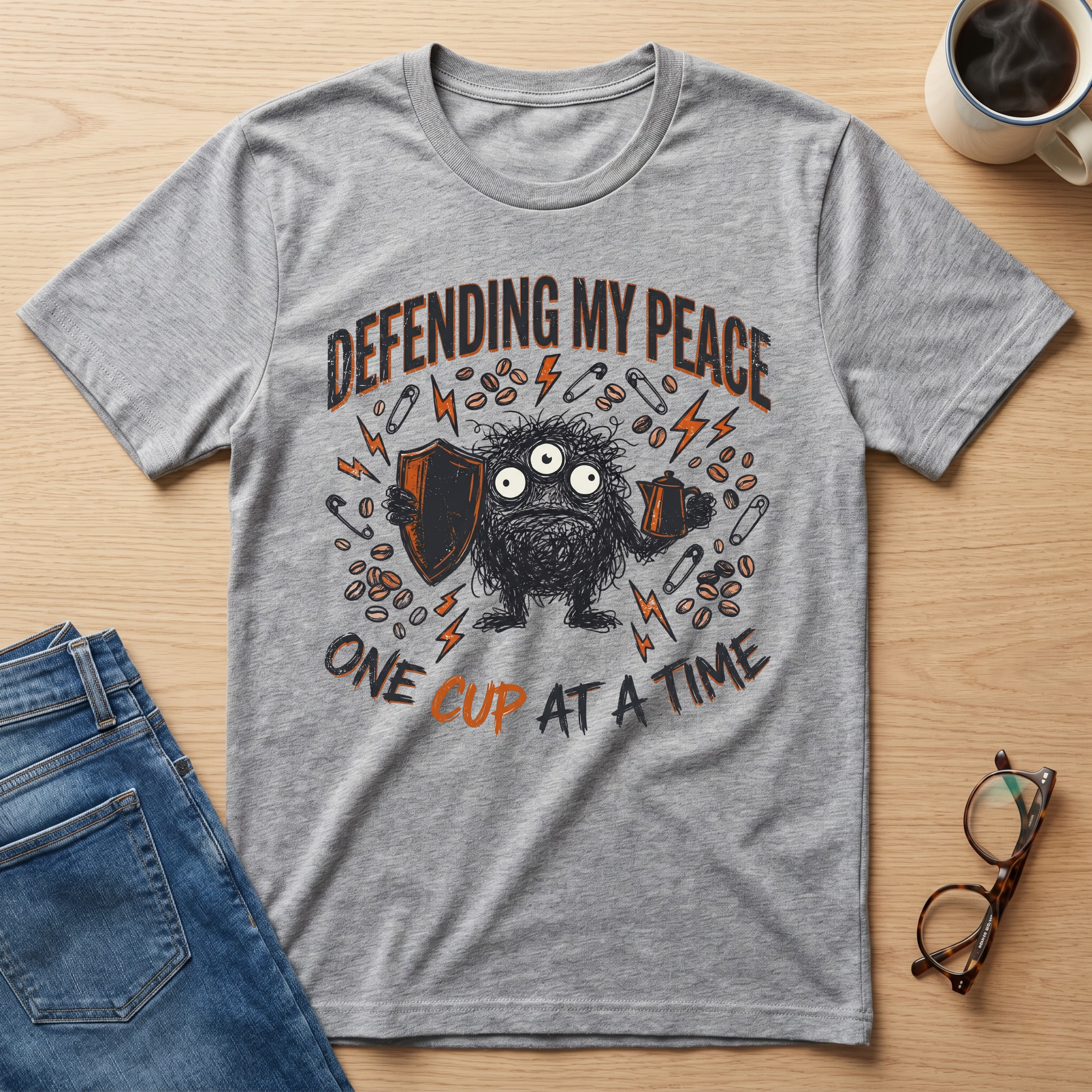 Defending My Peace One Cup At A Time T-Shirt