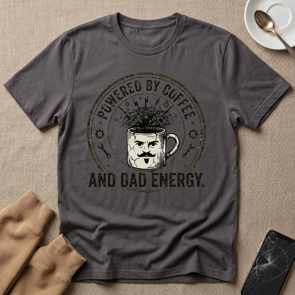Powered by coffee and Dad energy T-Shirt