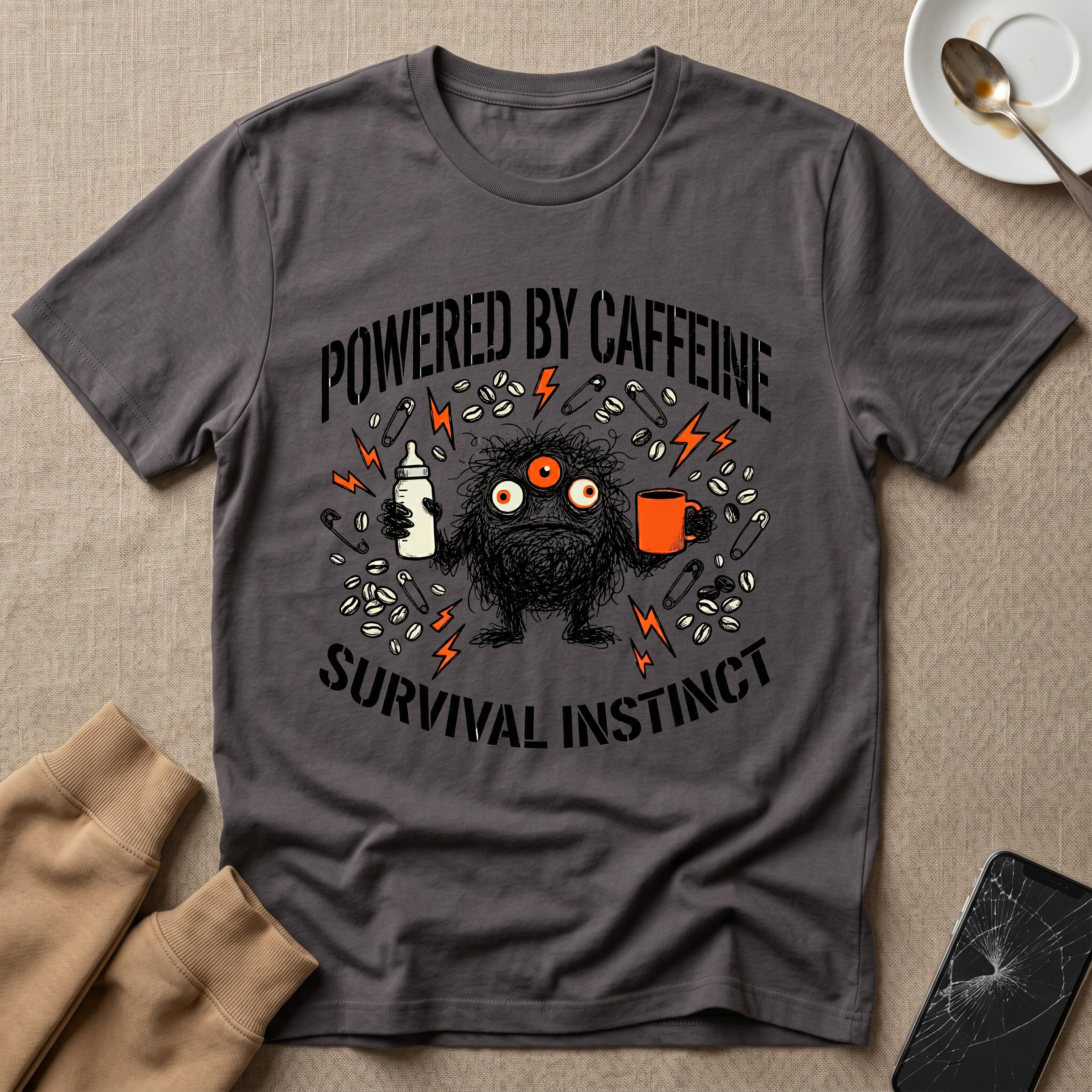 Powered by coffee & survival instinct T-Shirt