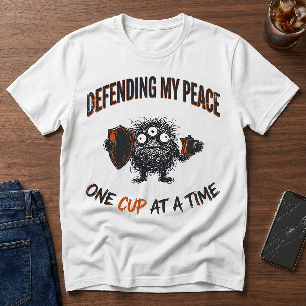 Defending My Peace One Cup at A Time V2 T-Shirt