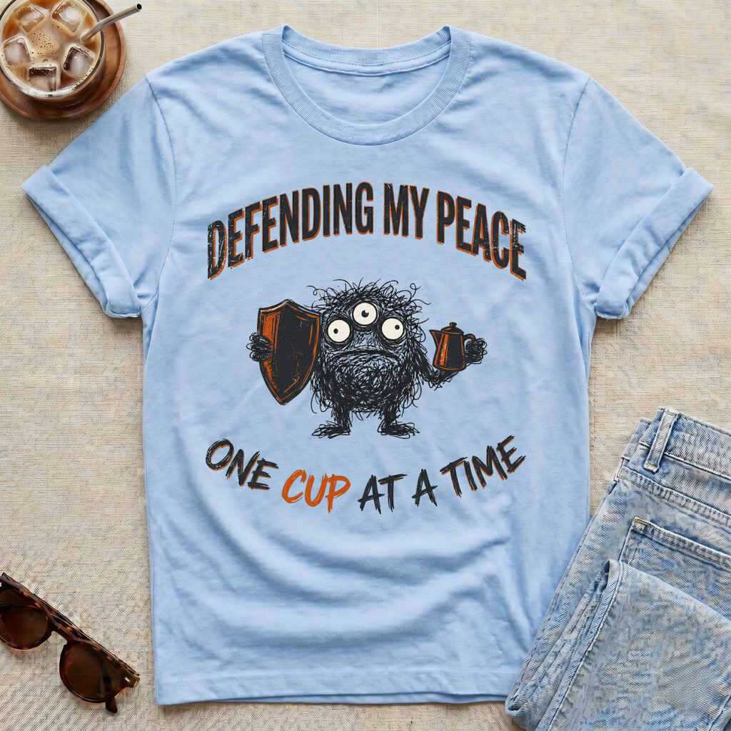 Defending My Peace One Cup at A Time V2 T-Shirt
