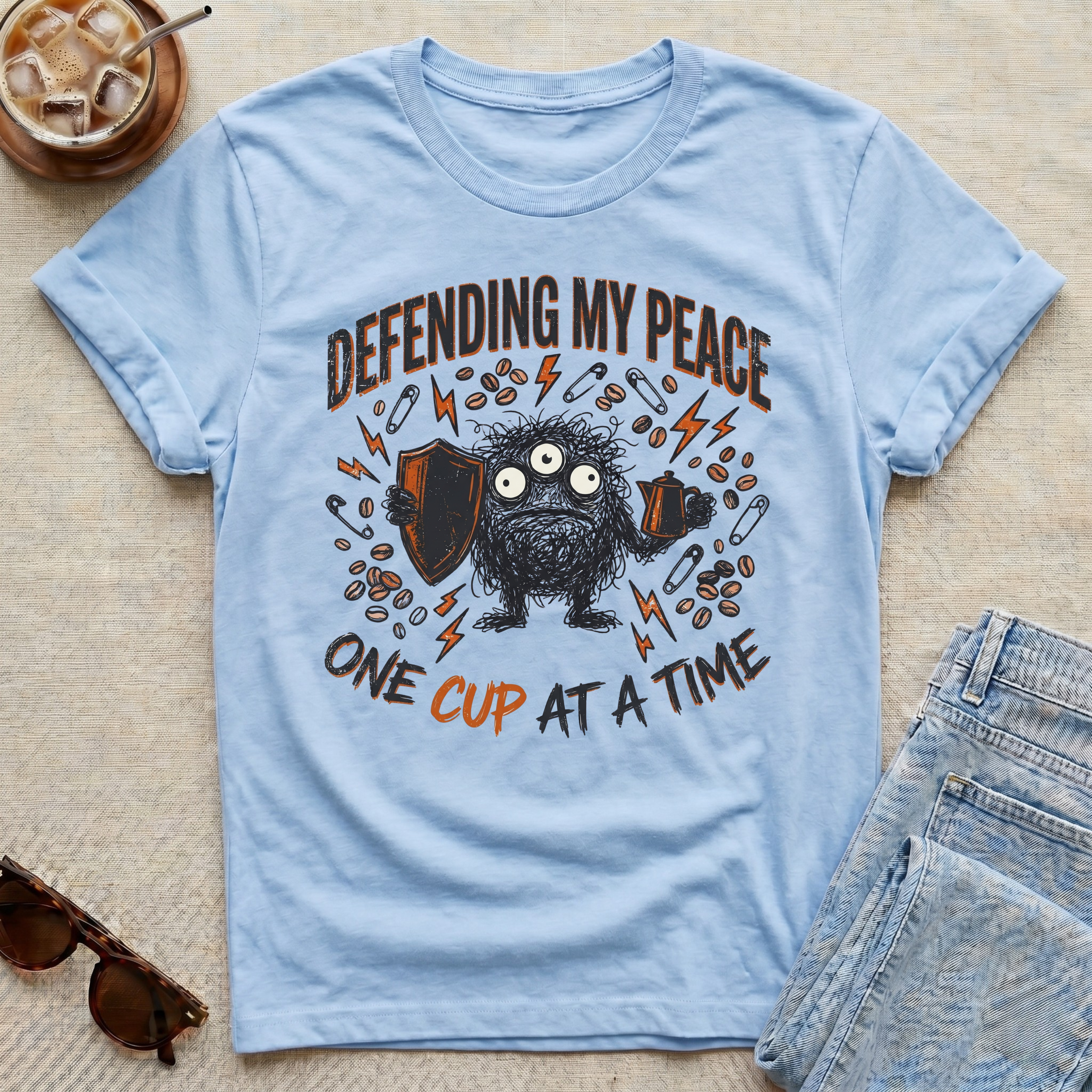Defending My Peace One Cup At A Time T-Shirt