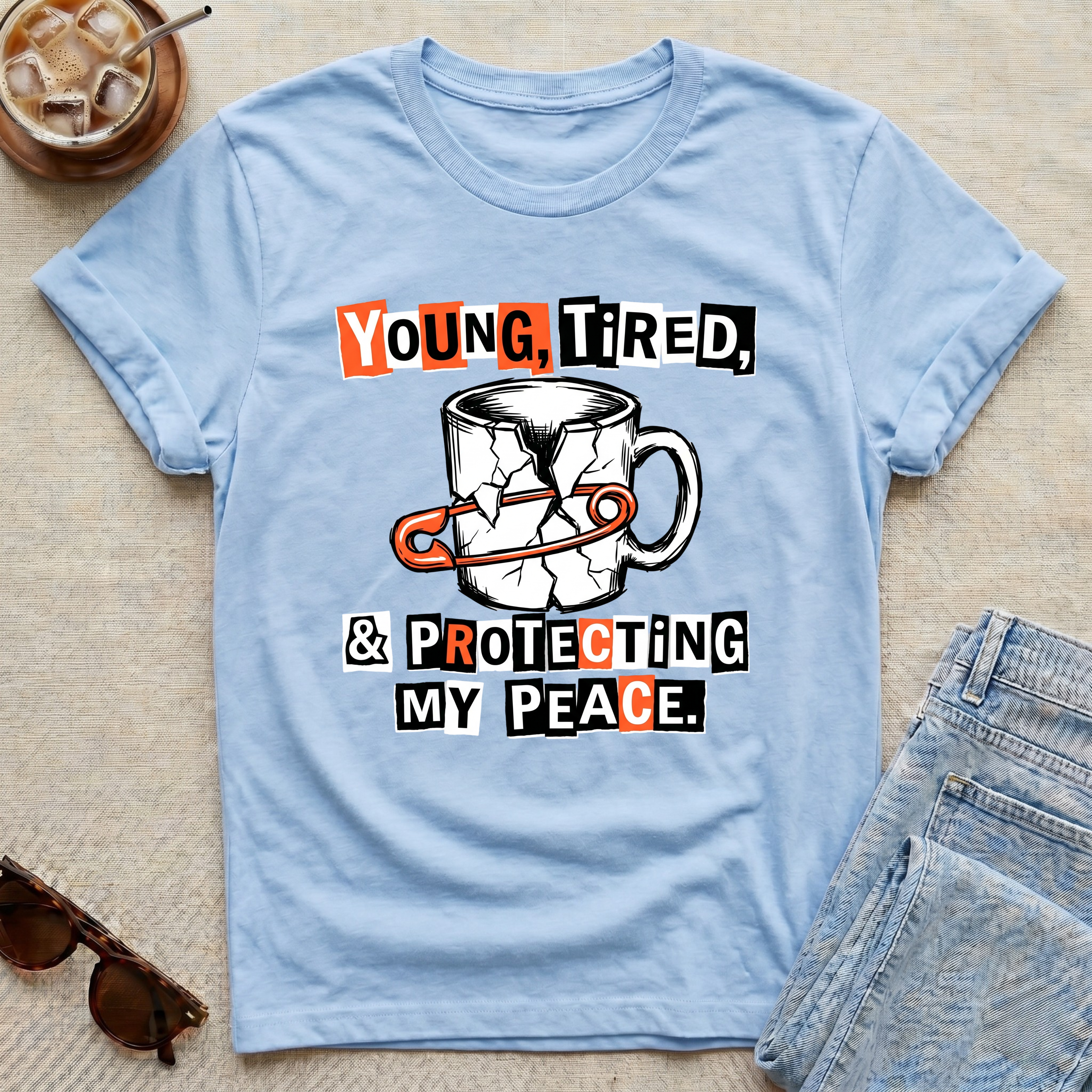 Young Tired and Protecting my Peace T-Shirt