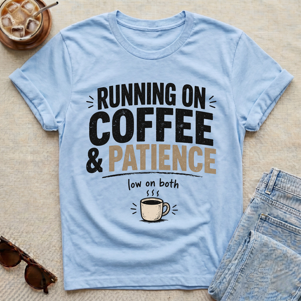 Running On Coffee and Patience V2 T-Shirt