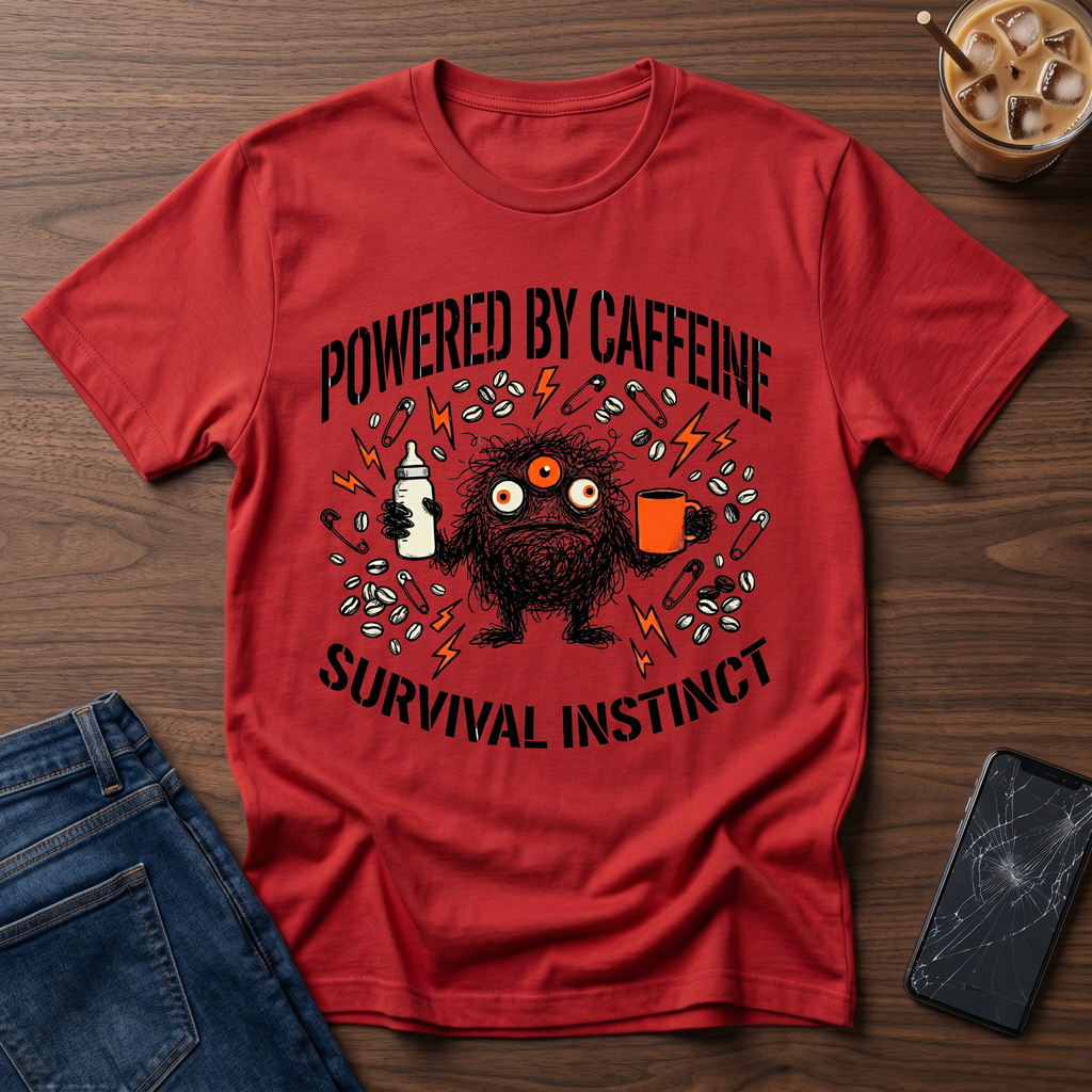 Powered by coffee & survival instinct T-Shirt