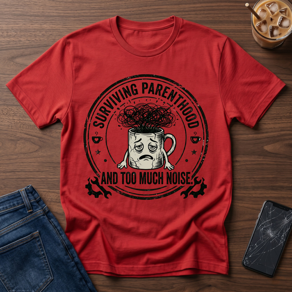Surviving Parenthood and Too Much Noise T-Shirt