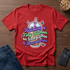 Raising A Tiny Human On Iced Coffee T-Shirt
