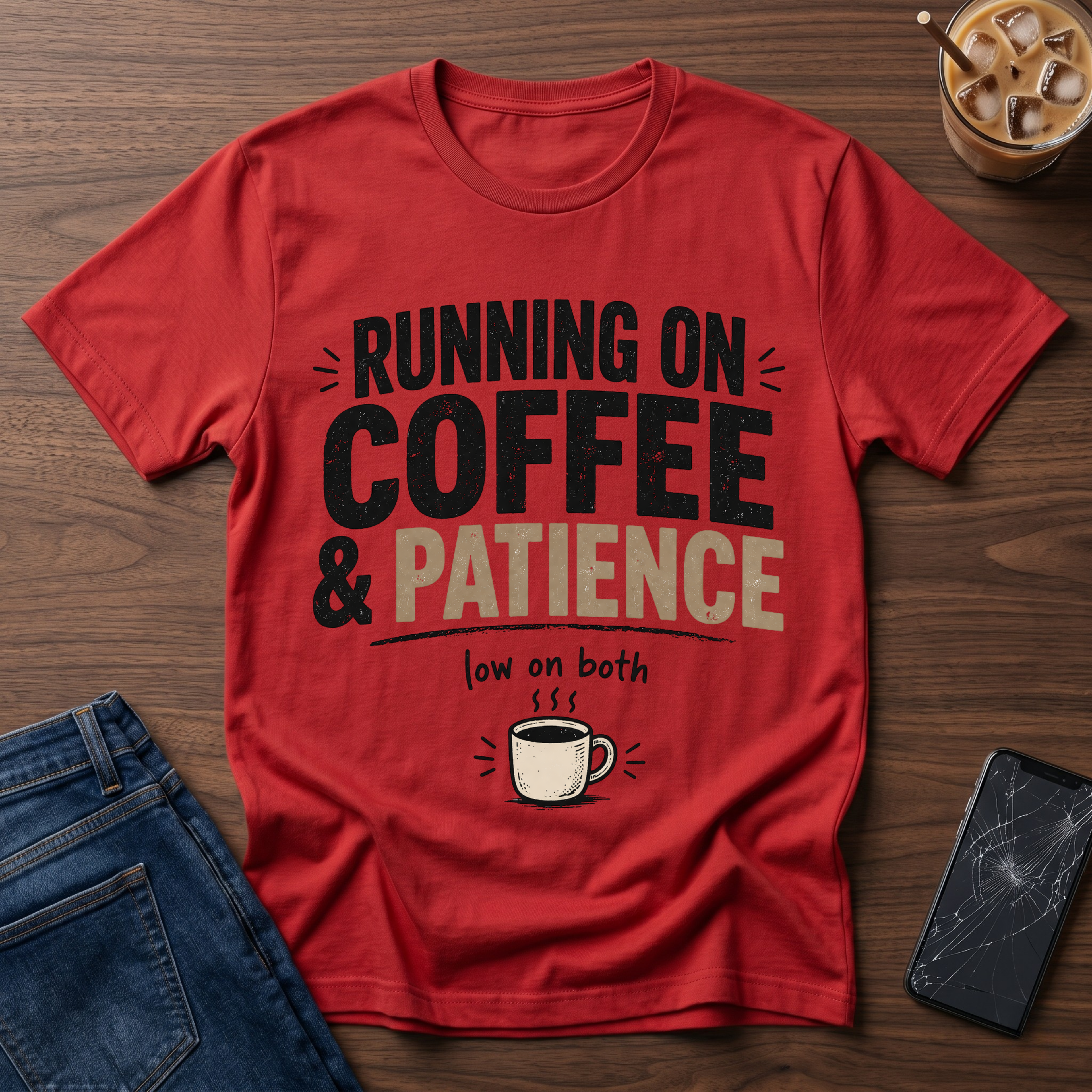 Running On Coffee and Patience V2 T-Shirt