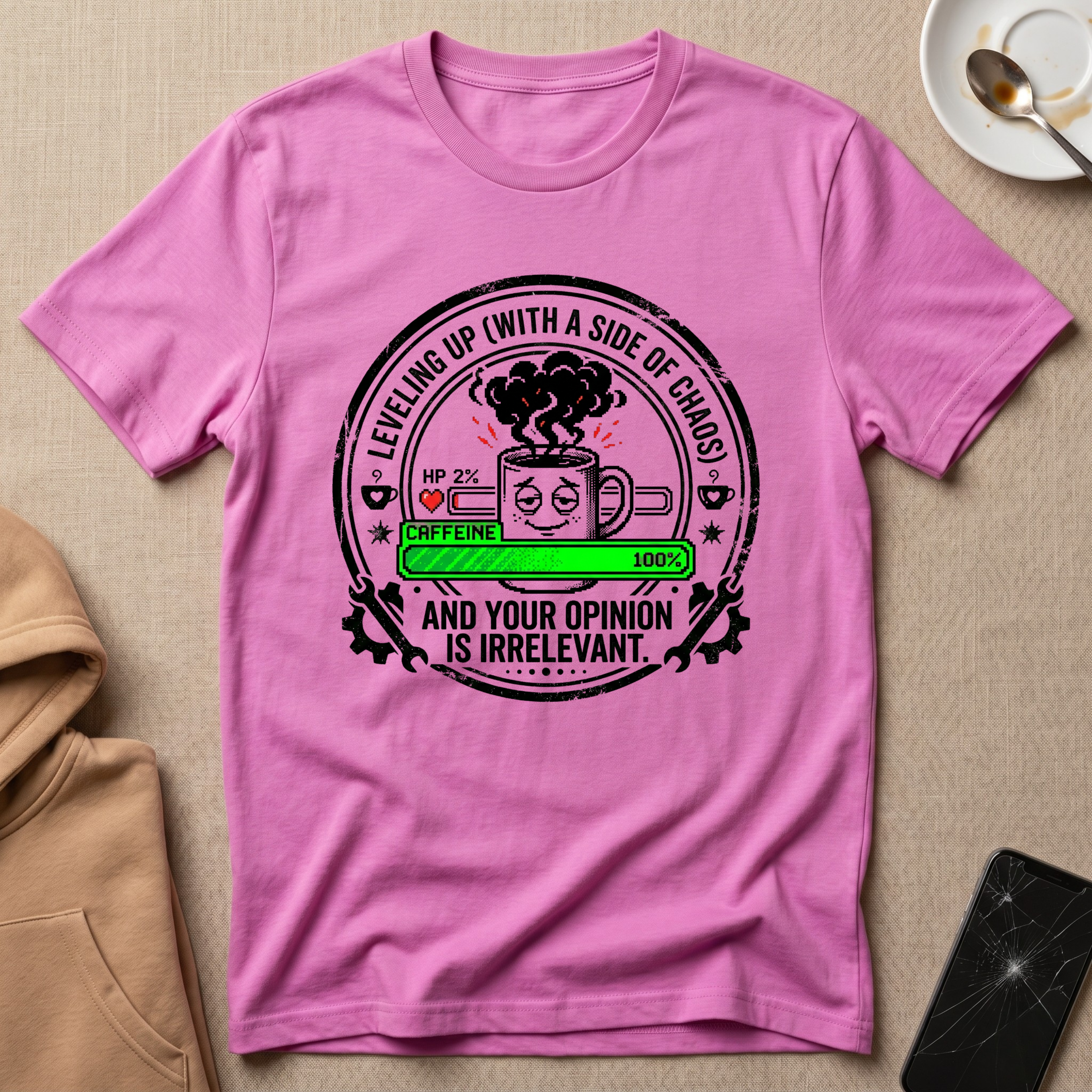 Leveling up with A Side Of Chaos  T-Shirt