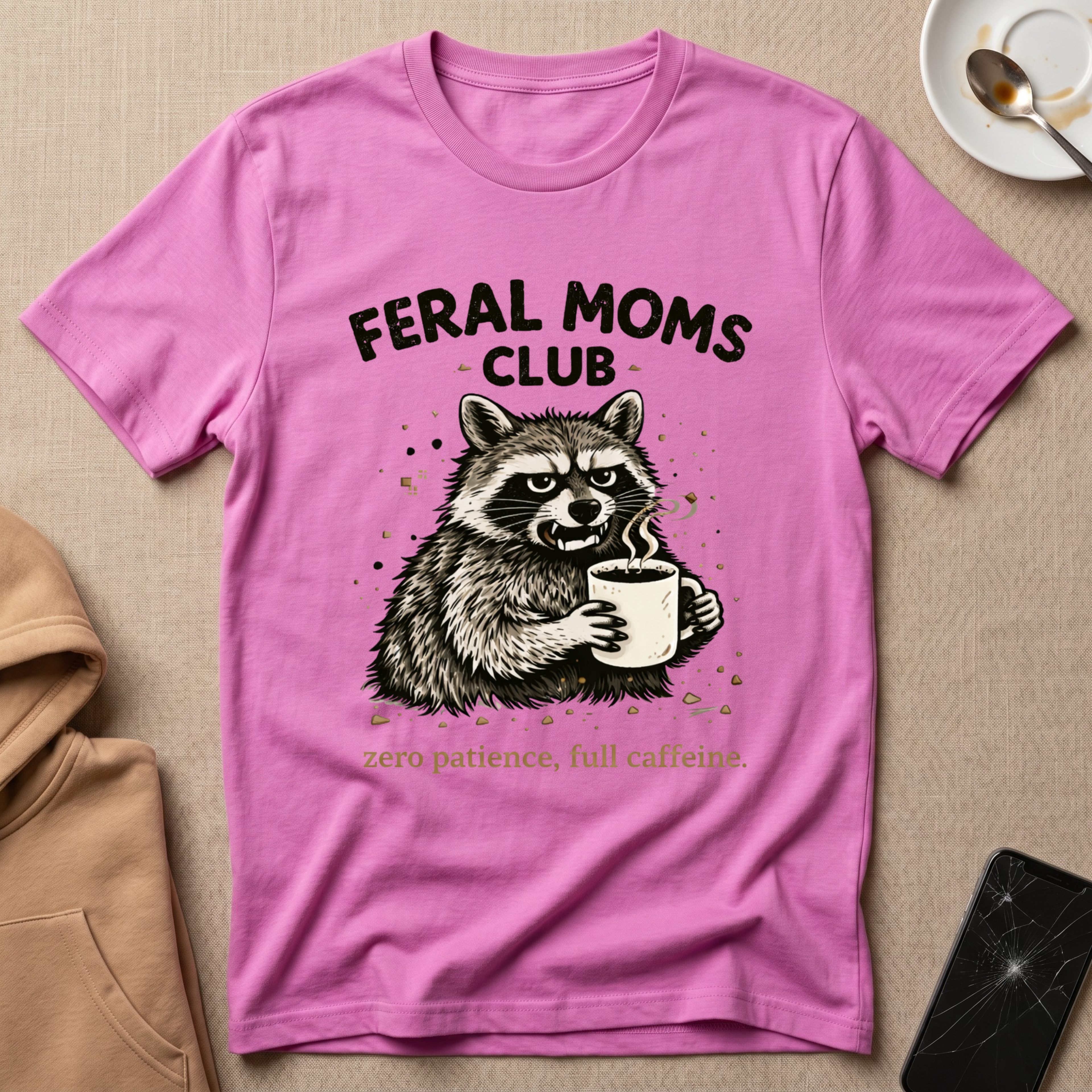 Feral Moms Club Zero Patients full Caffeine T-Shirt