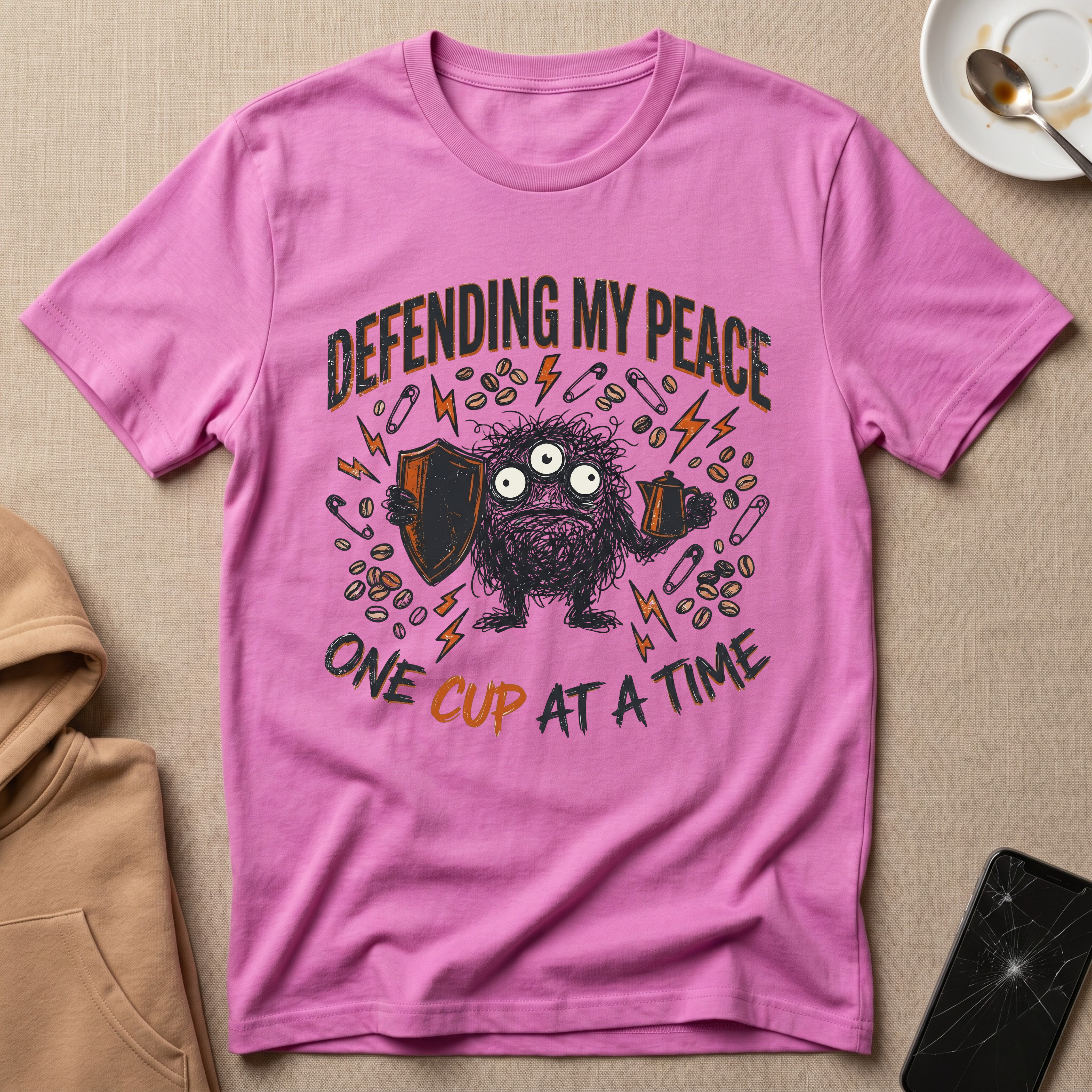 Defending My Peace One Cup At A Time T-Shirt
