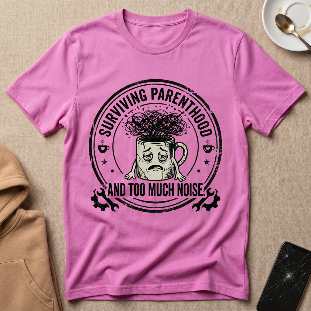 Surviving Parenthood and Too Much Noise T-Shirt