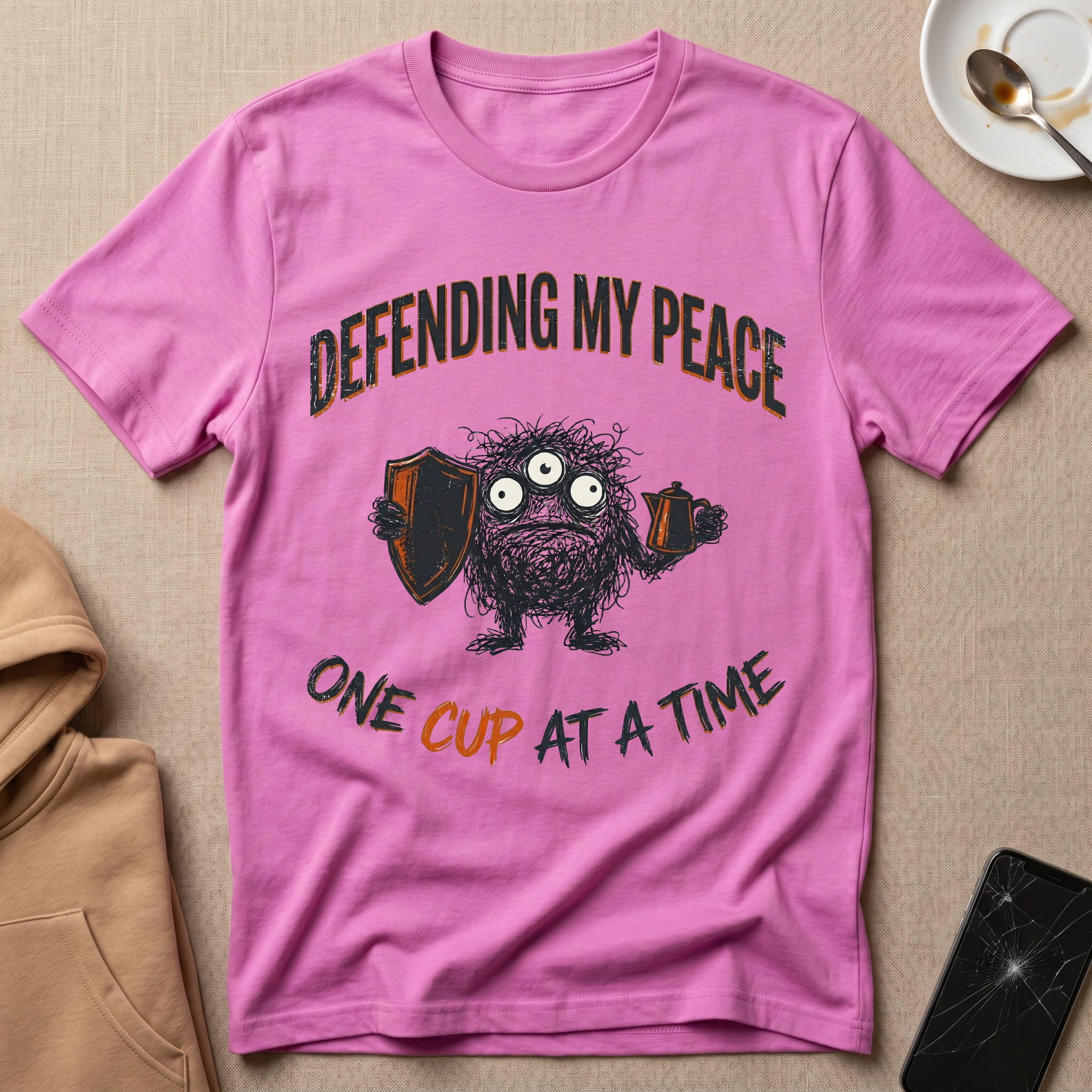 Defending My Peace One Cup at A Time V2 T-Shirt