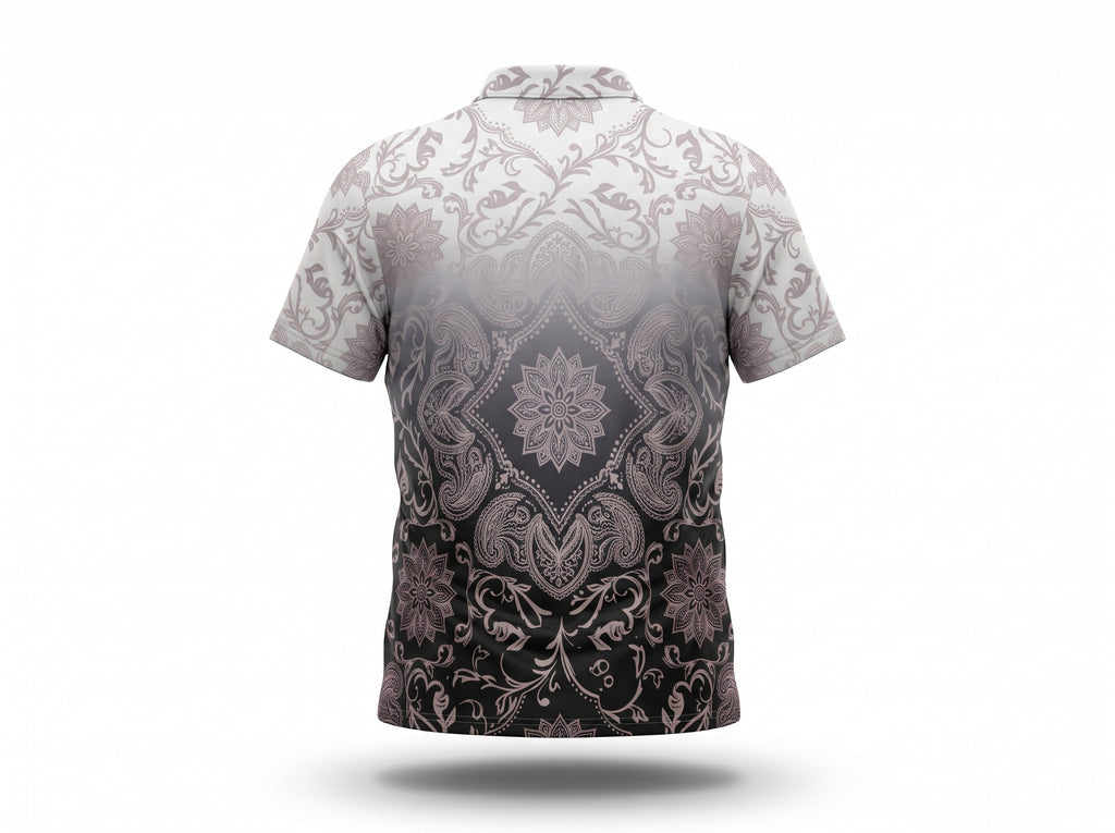 Ornate White Fade Polo (Unisex)