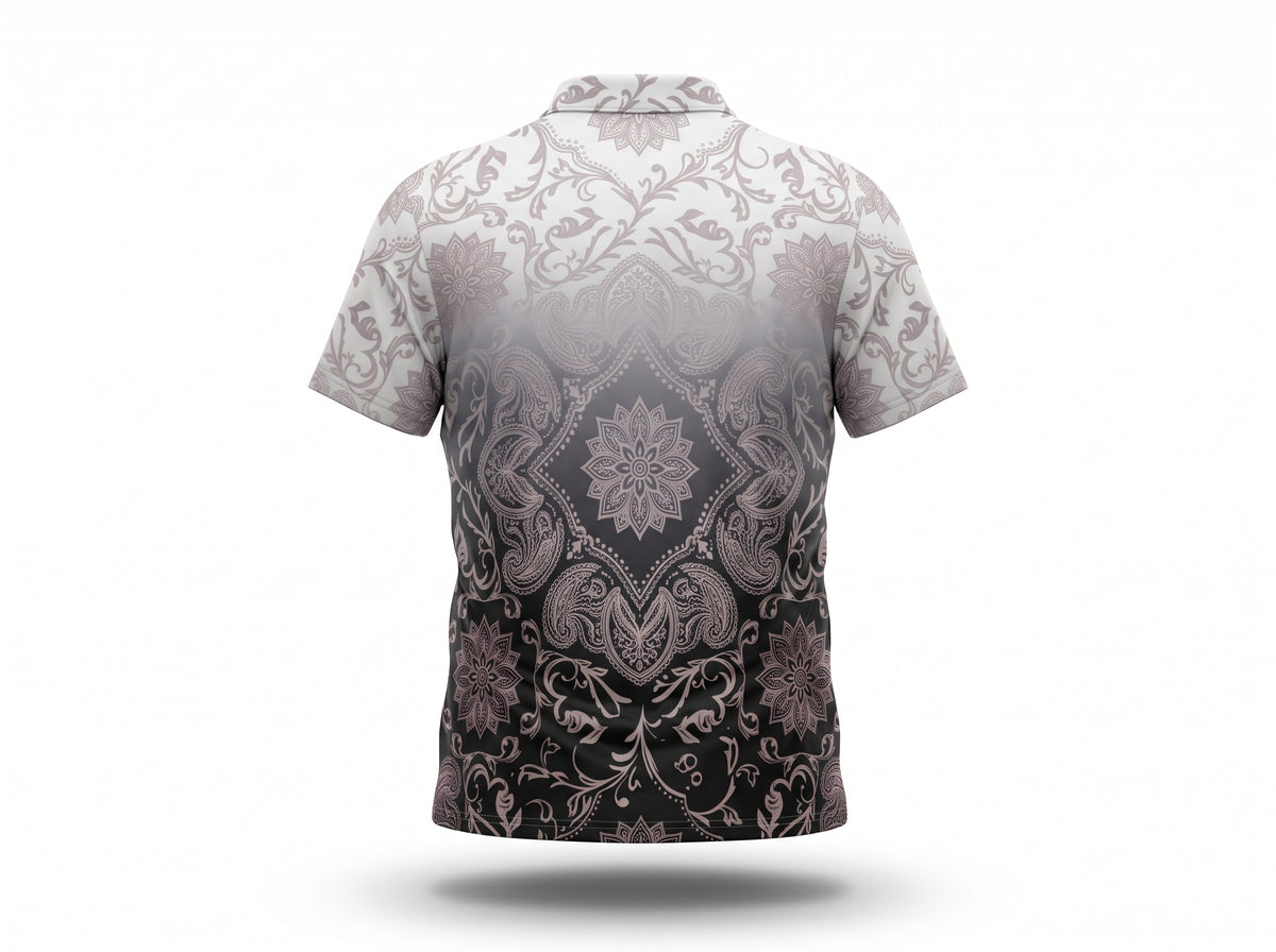 Ornate White Fade Polo (Unisex)