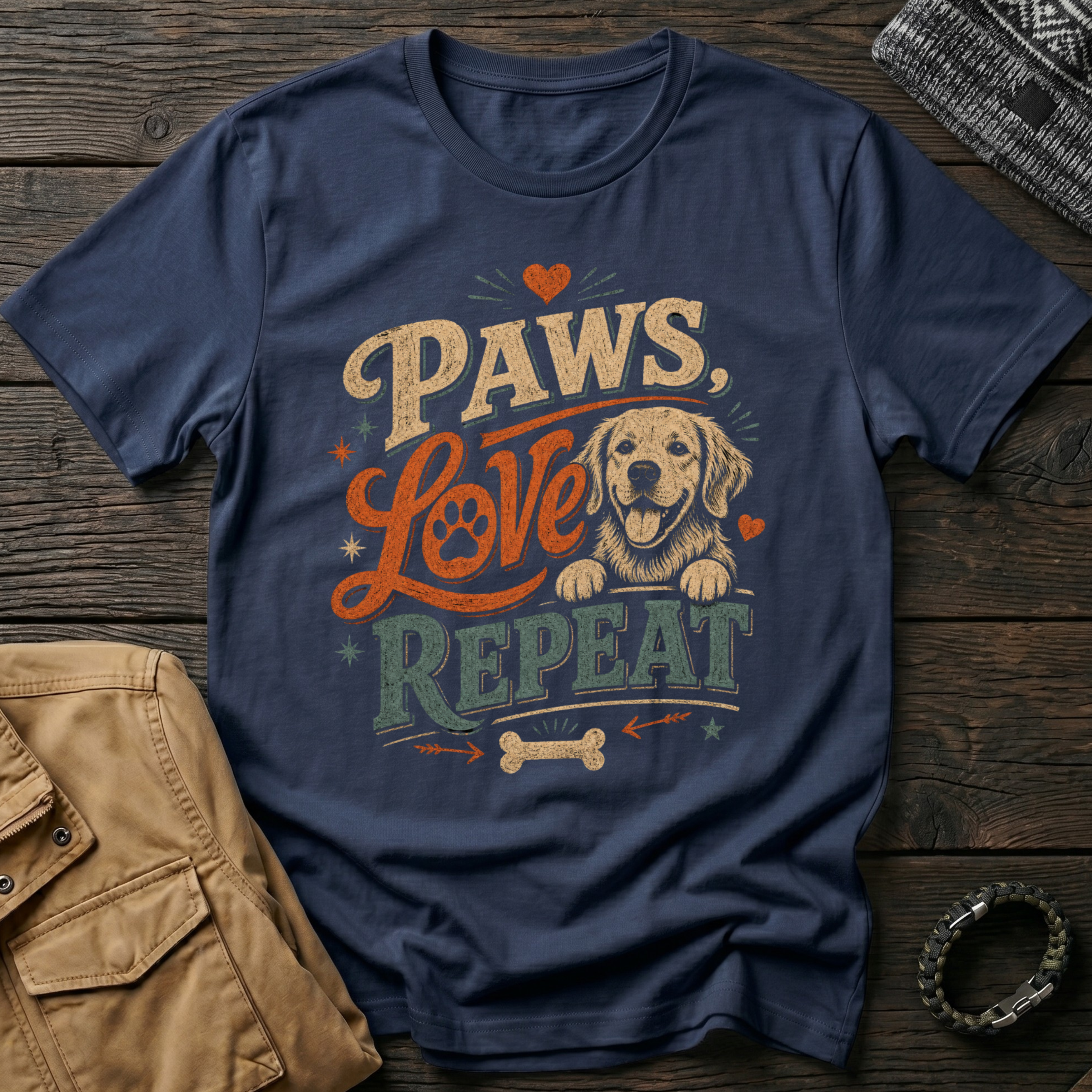 Paws Love Repeat T-Shirt