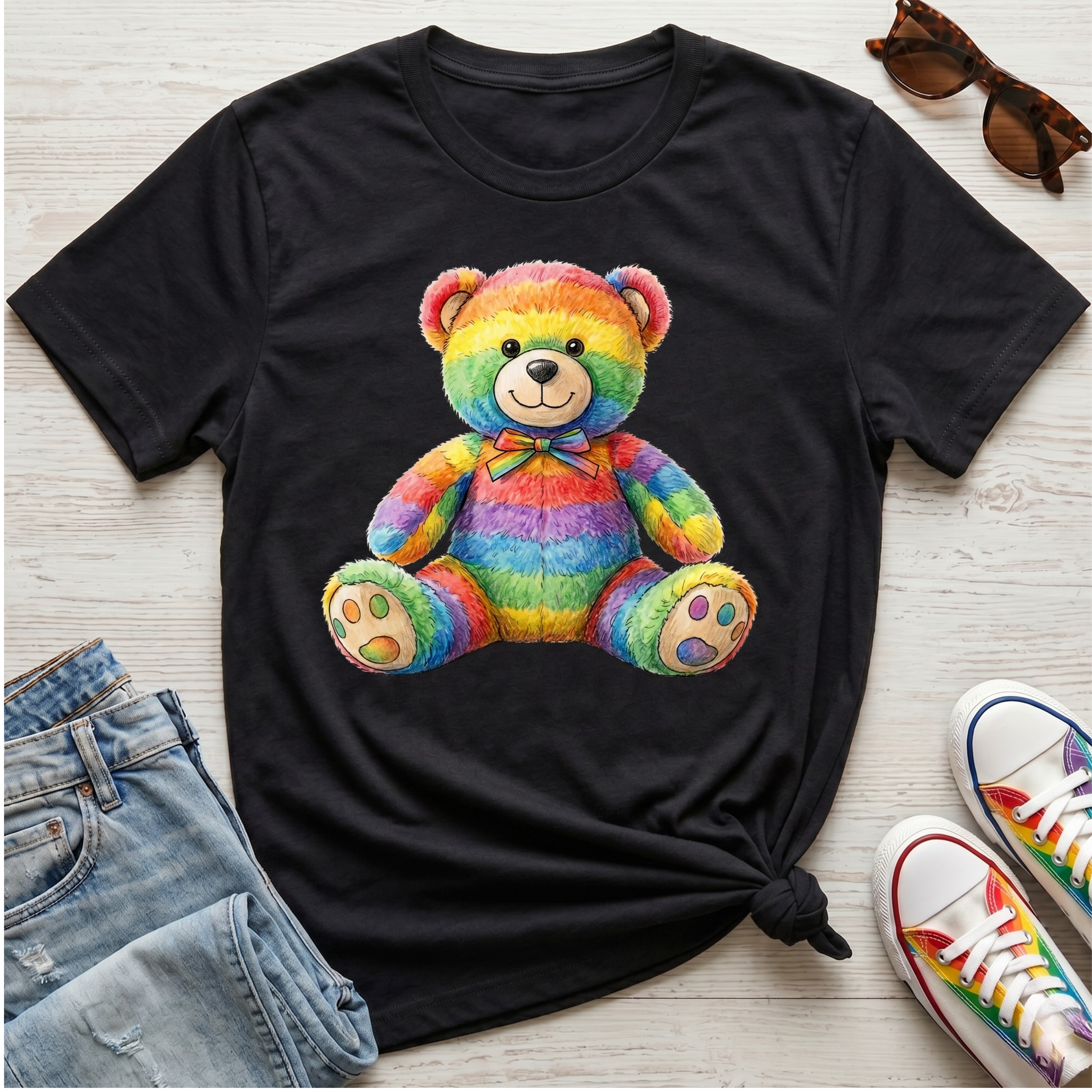 Teddy Bear Rainbow T-Shirt