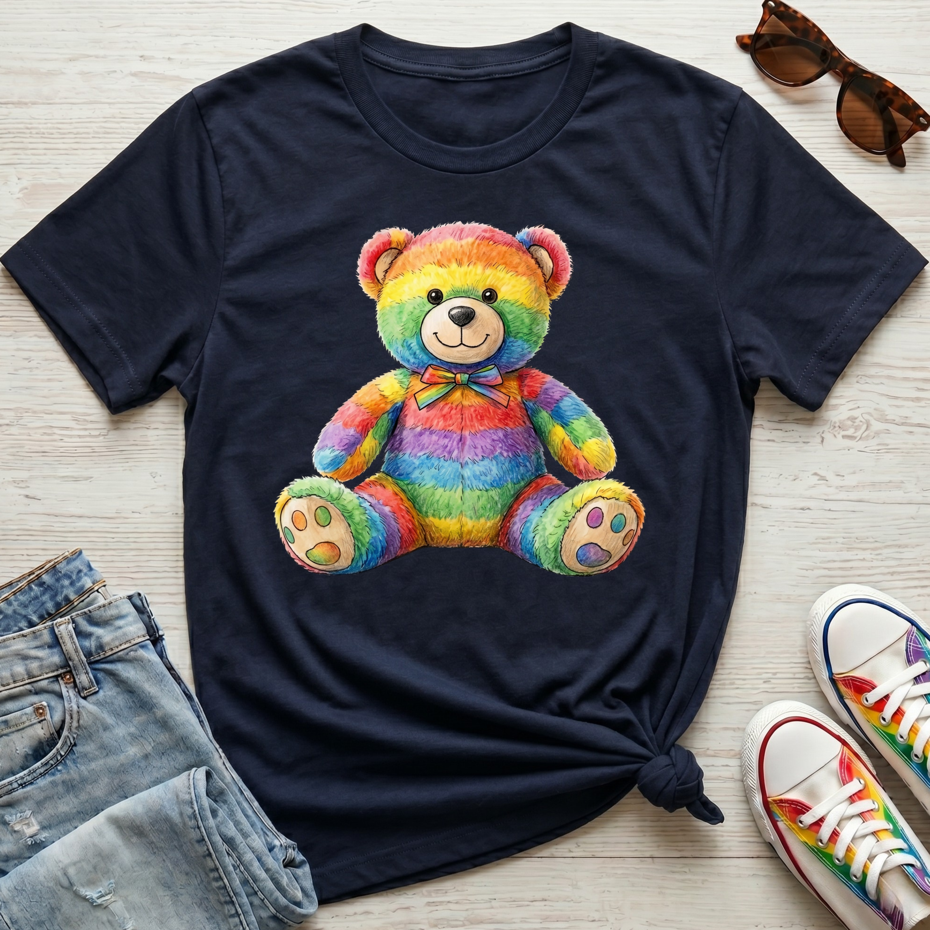 Teddy Bear Rainbow T-Shirt