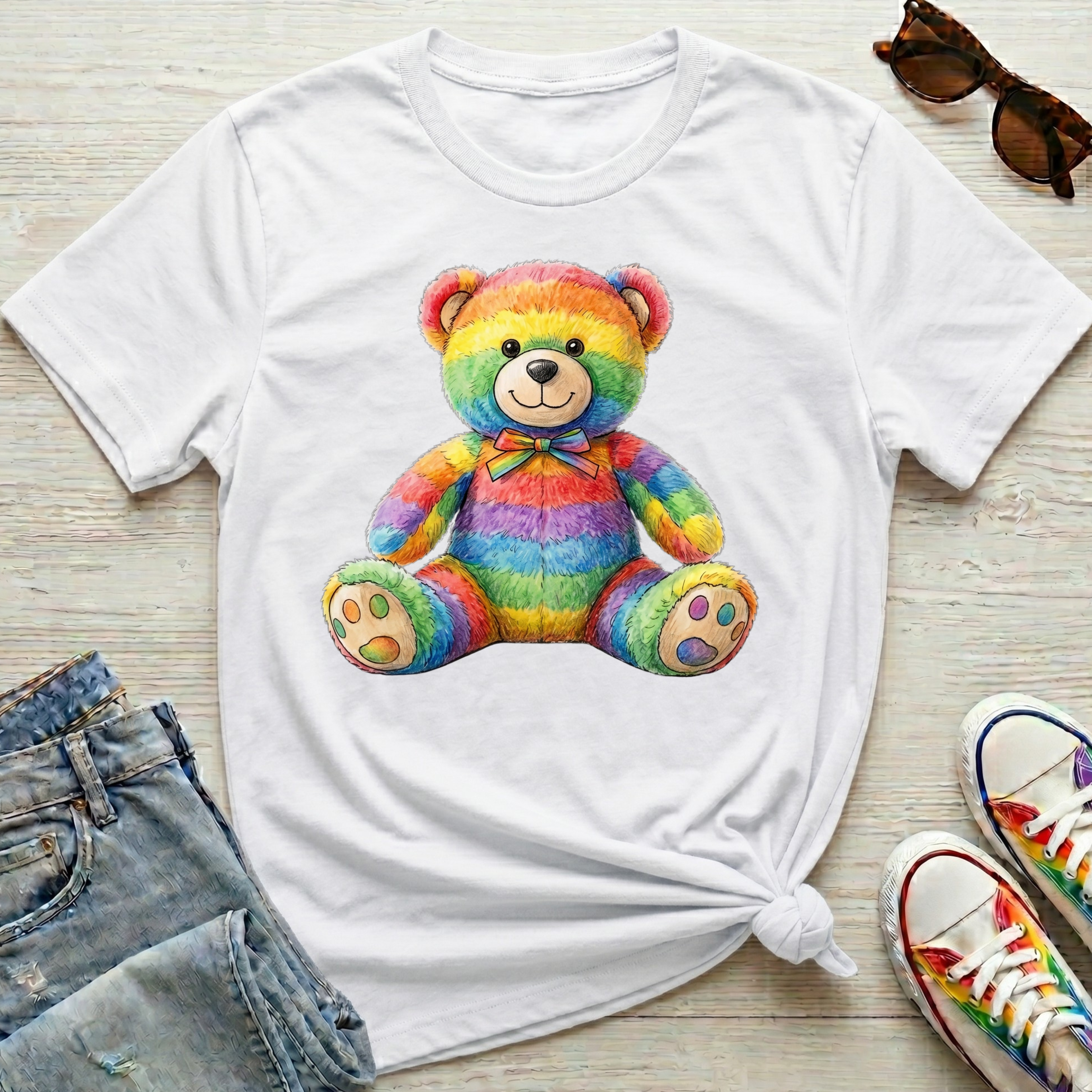 Teddy Bear Rainbow T-Shirt