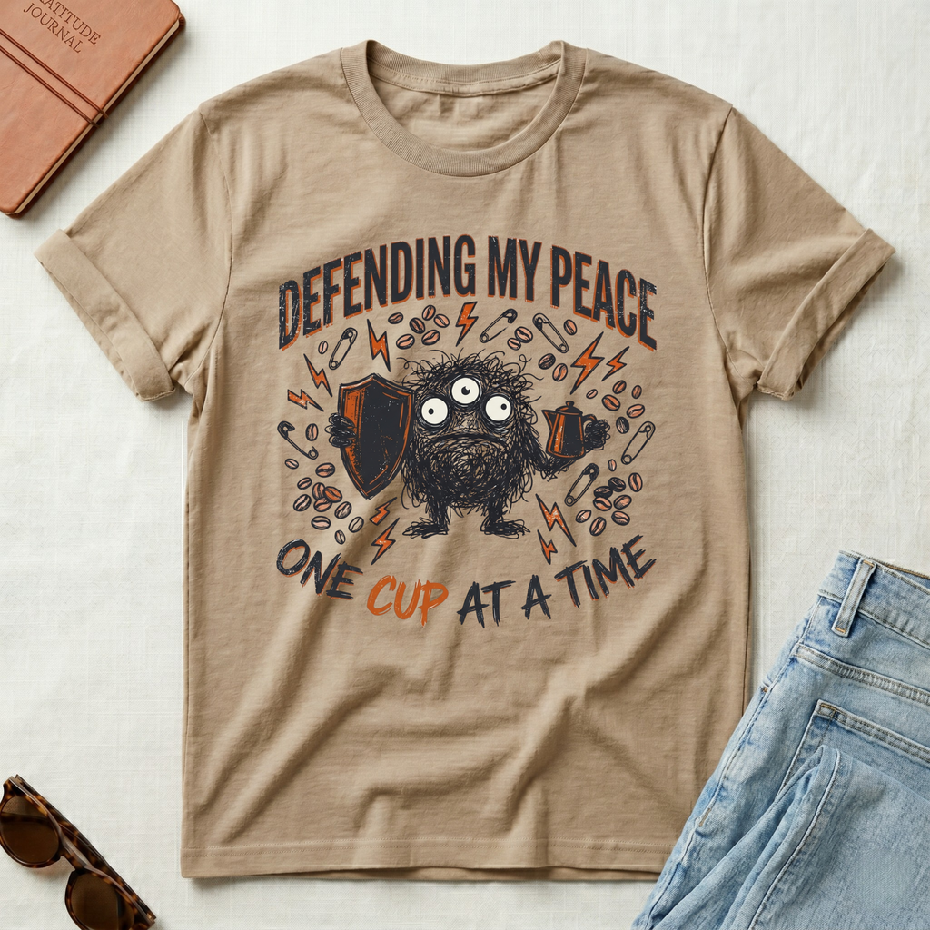 Defending My Peace One Cup At A Time T-Shirt
