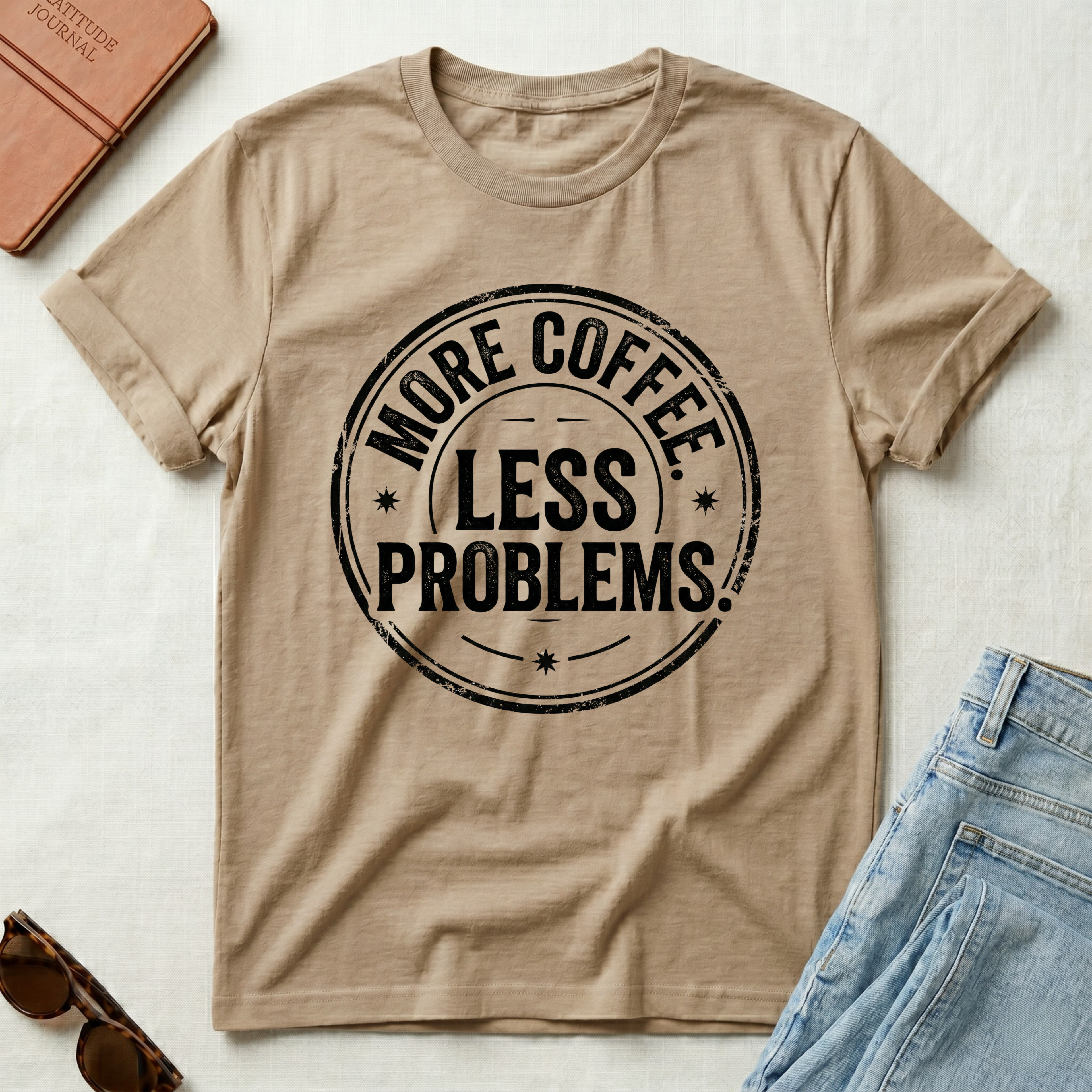 More Coffee Less Problems T-Shirt