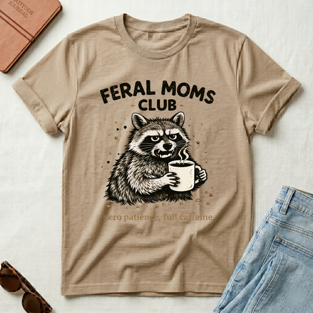 Feral Moms Club Zero Patients full Caffeine T-Shirt