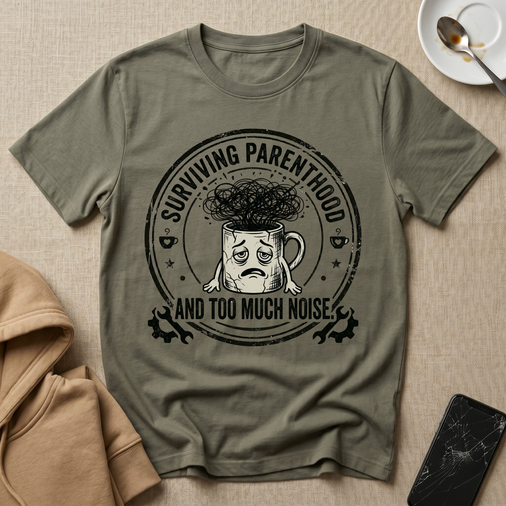 Surviving Parenthood and Too Much Noise T-Shirt